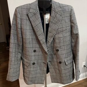 Weekend Max Mara Black and White Double-Breasted Blazer